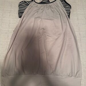 Striped Black and White Sleeveless Top